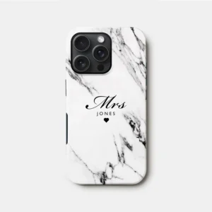 Custom Name & Initial Marble Phone Case