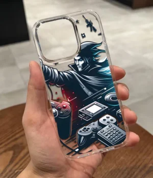 Custom Gaming Illustration Clear Phone Case